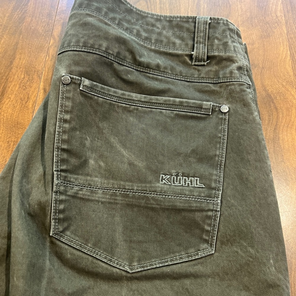 Kuhl Rydr Outdoor Pants Vintage Patina Dye Green Brown Men's Hiking Work 36 x 30 - Picture 5 of 15